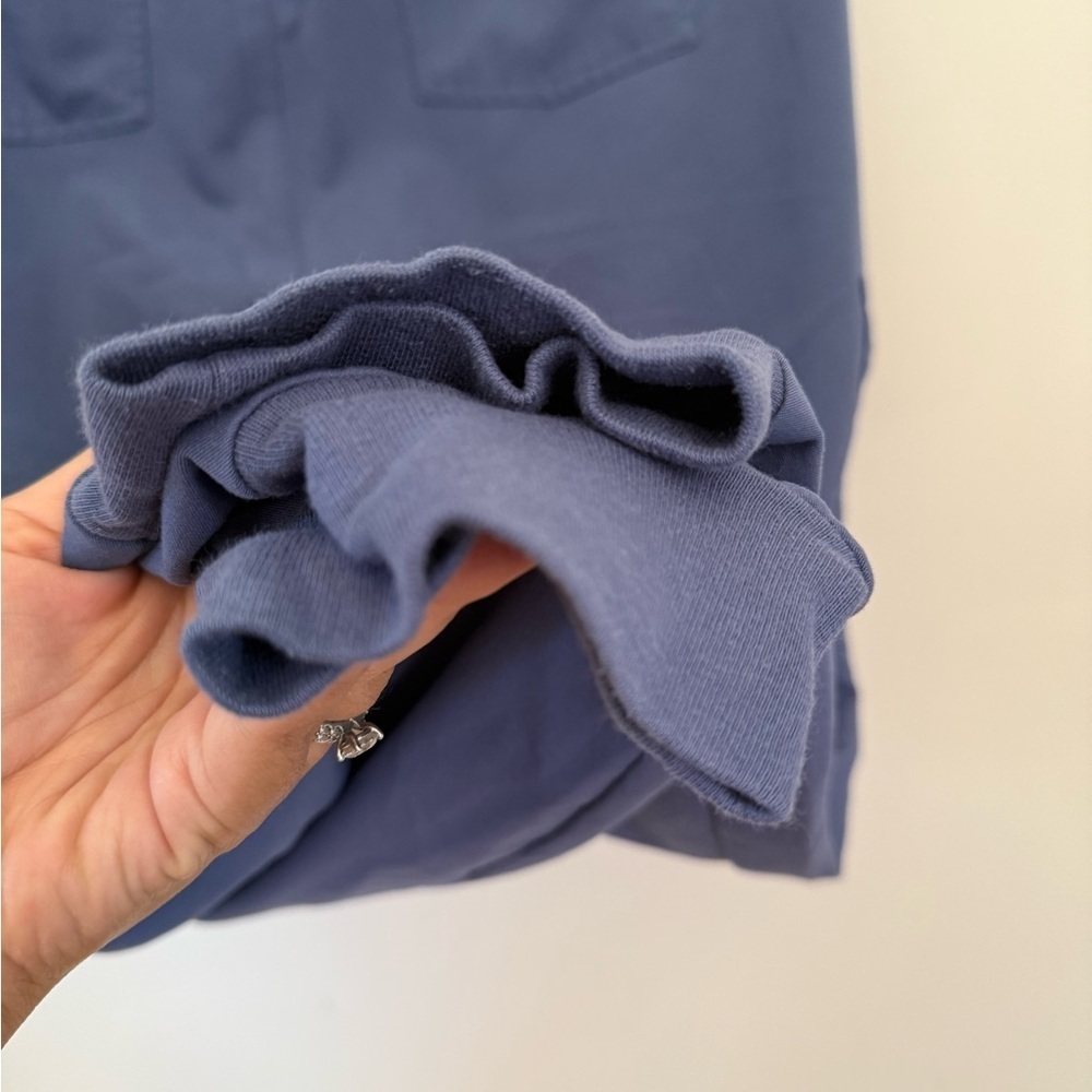 🌄 Figs Big Sky (PO 1525) Blue Jogger Scrub Pants with Teal Drawstring - Picture 5 of 7
